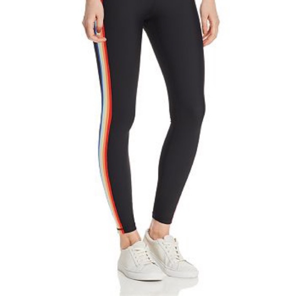 Spiritual Gangster Rainbow Black Legging NWT